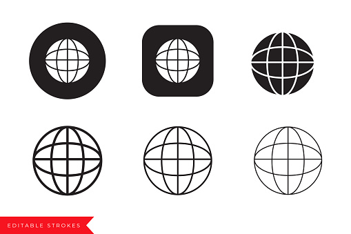 Globe internet network symbol icon
