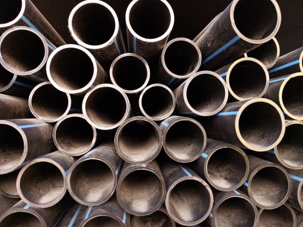 istock Low angle shoot of the stack of pipes 1445893920