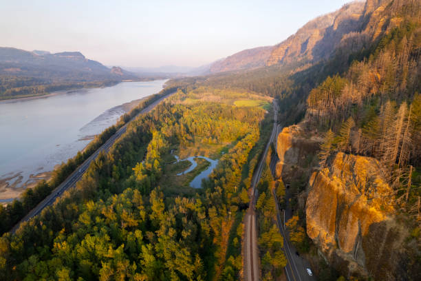 istock Aerial Columbia River Gorge. 1445902229