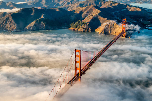 サンフランシスコの空撮 - national landmark international landmark cityscape tower ストックフォトと画像