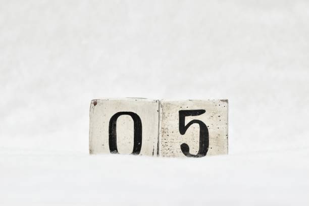 istock 05 calendar date number, white snowy winter background copy space 1445913873