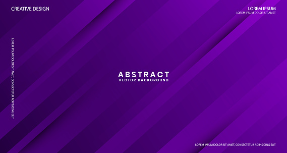 3D purple techno abstract background overlap layer on dark space with lines effect decoration. Graphic design element cutout style concept for banner, flyer, card, brochure cover, or landing page