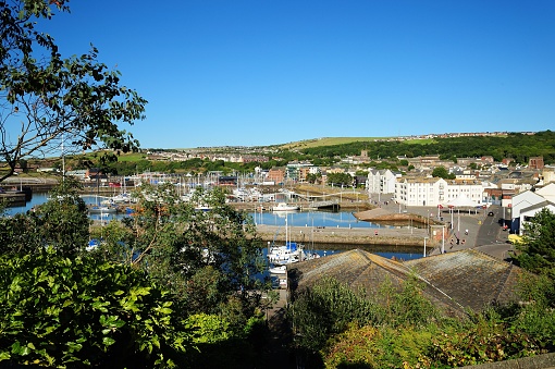 A scenic shot of the town of Whitehaven in Cumbria, England