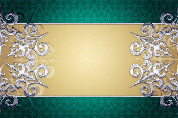 An illustration of an abstract background with floral pattern and copy space