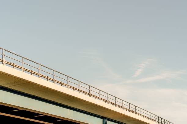 A low angle of a highway a45 bridge during the daytime in Wetzlar, Germany