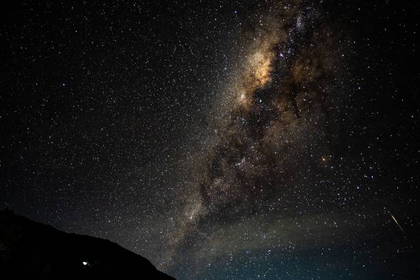 istock Beautiful view of a milky way on a night sky 1445920458
