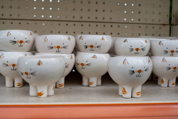 istock Beautiful flowerpots for plants on display. 1445921374