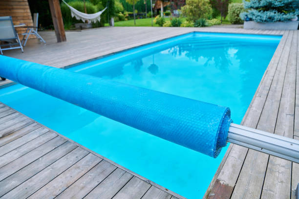 istock Outdoor swimming pool in the backyard 1445924123