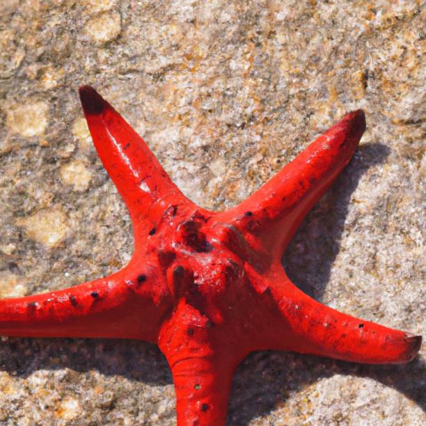 istock Closeup shot of a red starfish 1445924393