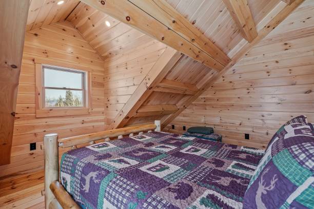 istock Room interior of log cabin in mountains 1445924968