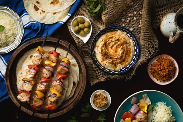 istock Different kinds of food in the feast 1445929290