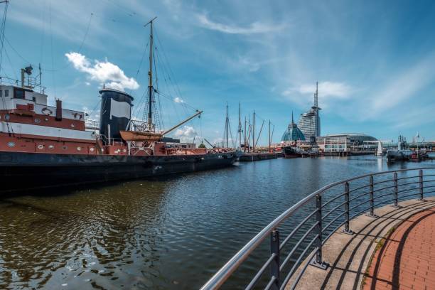 istock Scenic view of loaded ships moored at a harbor on a sunny day 1445934540