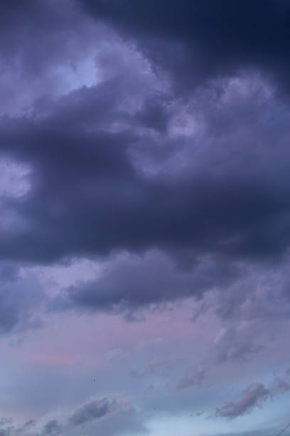 istock Dramatic shot of a dark blue cloudy sky 1445934582