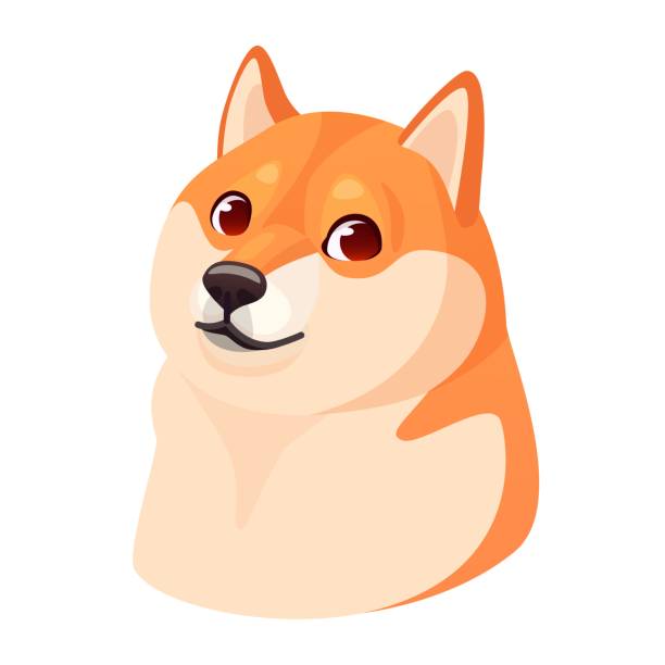 ilustrações, clipart, desenhos animados e ícones de meme cão. viral internet memes divertido arte japão rosto do cão com olhos shiba inu desenho cabeça animal canino, popular marca digital marketing engraçado bandido filhote engenhoso ilustração vetorial - meme