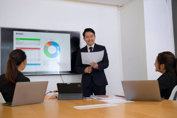 istock Coworkers are meeting at office. 1445946773