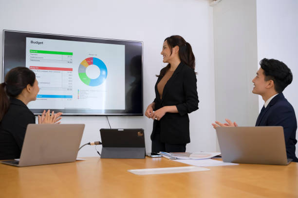 istock Coworkers are meeting at office. 1445946778
