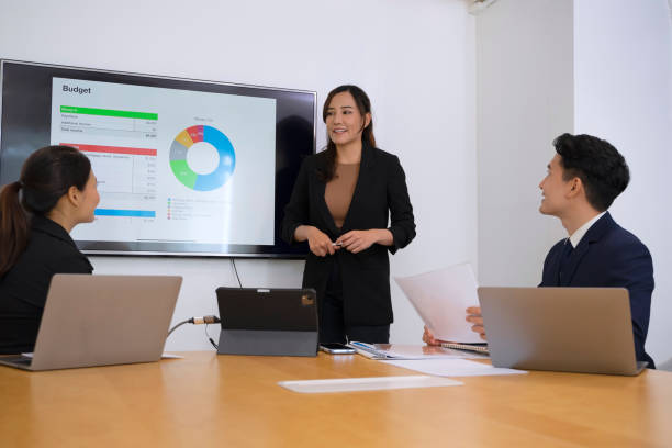 istock Coworkers are meeting at office. 1445946779