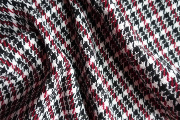 checkered fabric close up