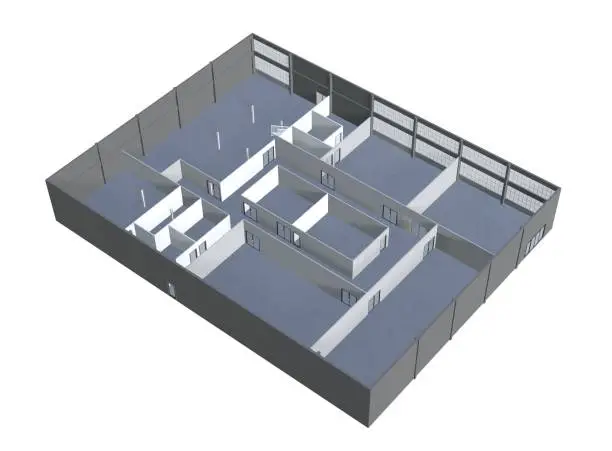 Photo of 3D illustration of building structure