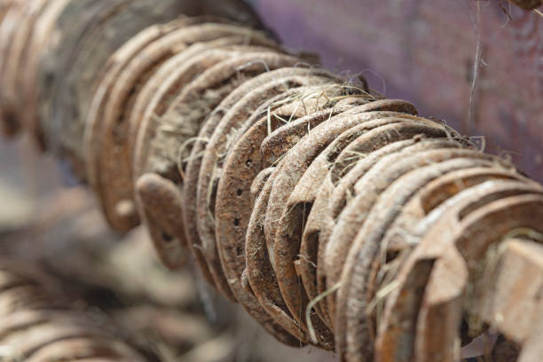 rusted horseshoes in an old barn in Iceland