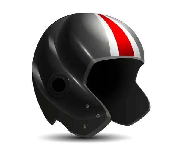 Vector illustration of Sport and victory concept in realistic style. Sports safety helmet on an isolated white background.