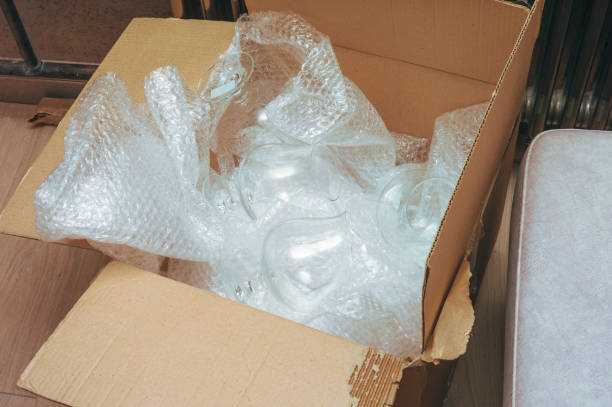 istock wineglasses wrapped in film 1445983595