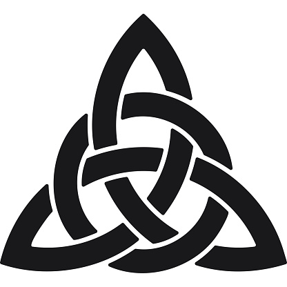 Symbol made with Celtic knots to use in designs for St. Patrick's Day.