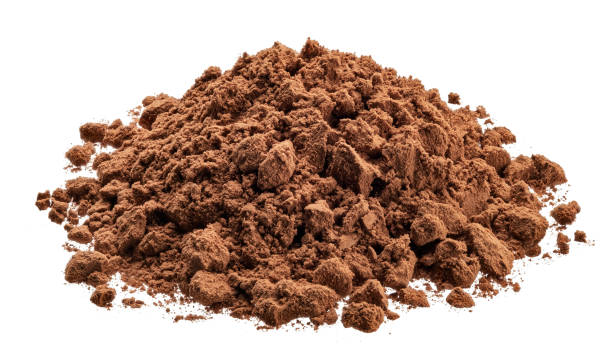 istock Cocoa powder isolated on white background 1445994014