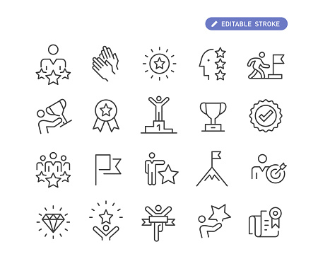 Editable Stroke - Award - Line Icons