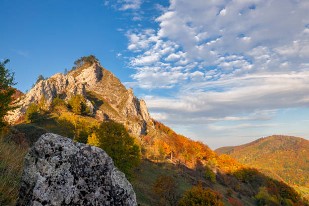 istock View of autumn landscape with rocky cliffs. 1446001106
