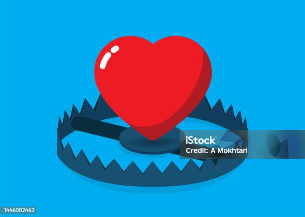 Love And Risk Trapped Stock Illustration - Download Image Now - Divorce ...