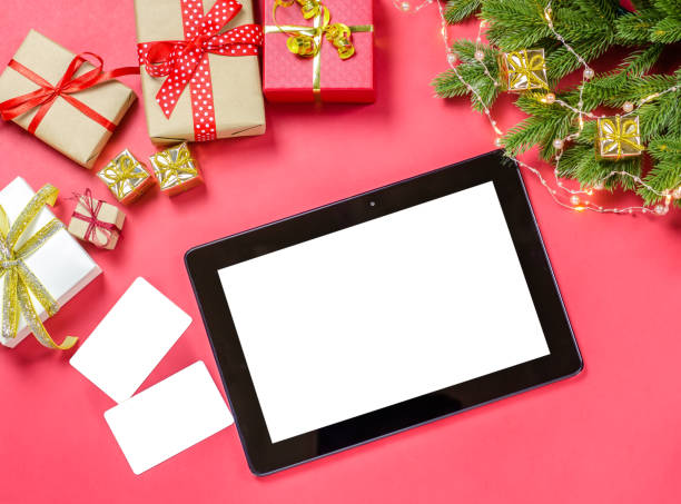 istock Online purchase of Christmas gifts using a tablet 1446005598