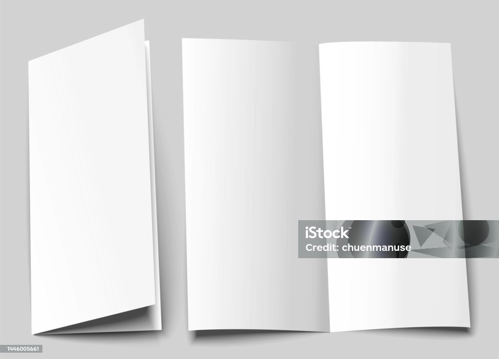 Pamphlet A6 Example A6 Brochure Mock Up Stock Illustration - Download Image Now - Folded ...