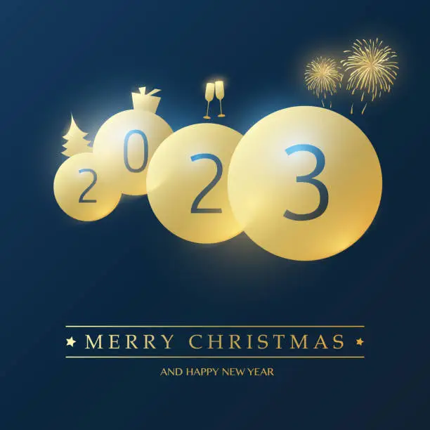 Vector illustration of New Year Card Background - 2023