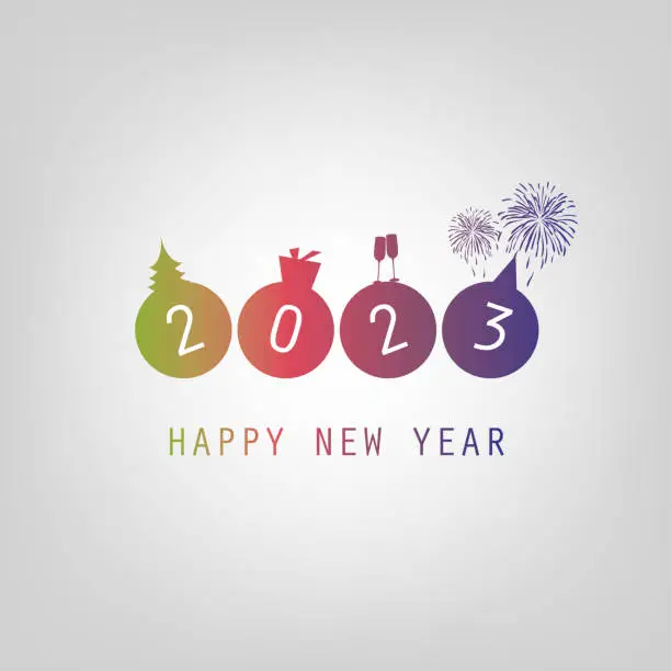 Vector illustration of New Year Card Background - 2023