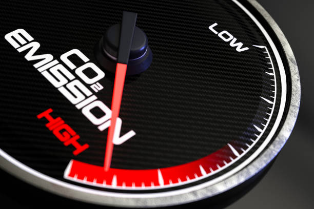 istock Global Warming and Climate Change Concept Carbon Dioxide Co2 Emission Meter Show High 1446014465