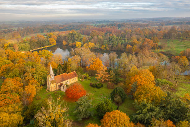 istock Autumnal Church, UK. 1446015986