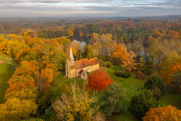 istock Autumnal Church, UK. 1446015998