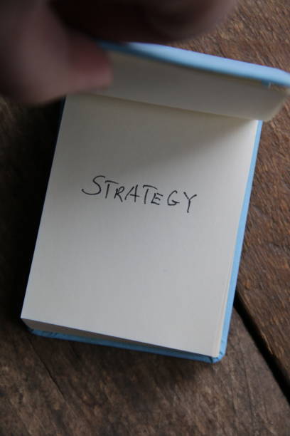 istock Strategy creative concept, inscription on the school blackboard. 1446017159