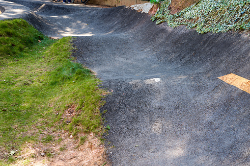 Outdoor dirt bike track in the park