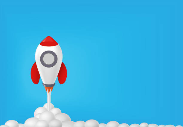 istock Rocket luanch rising going up. Business startup, career development, target success, growth and boost, Investment goal, opportunity challenge, strategy planning, achievement concept. 1446019541