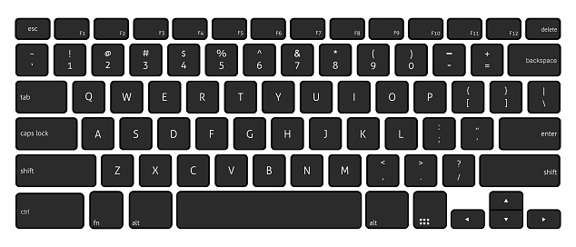 Laptop keyboard. Vector Illustration