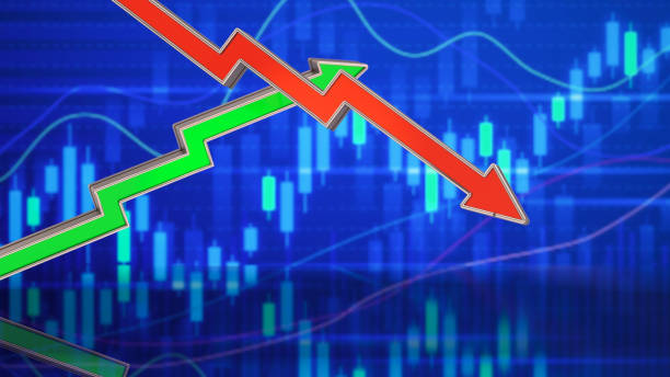 istock Financial Trading Ups and Downs Concept with Red and Green Arrow 1446022456