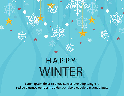 istock Happy Winter season with snow flakes 1446025302