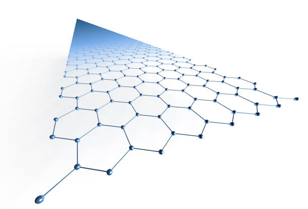 graphene sheet 3d illustration - lead sheet imagens e fotografias de stock