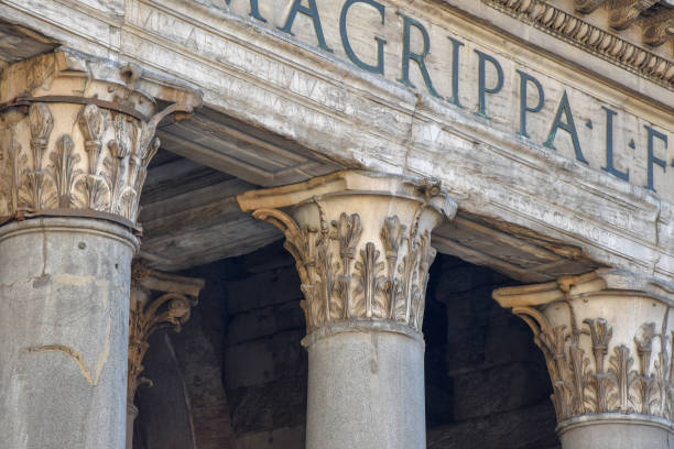istock The Pantheon, a classical Roman style temple, is a building from ancient Rome. 1446028454