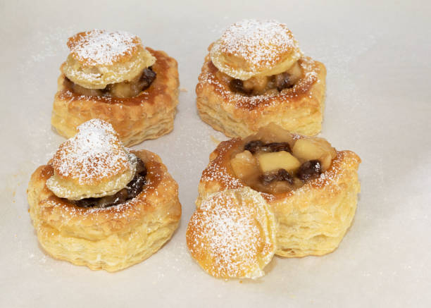 istock Apple and Raisin Stuffed Puff Pastry Shells 1446029441