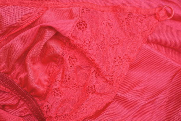 red texture from a piece of crumpled fabric