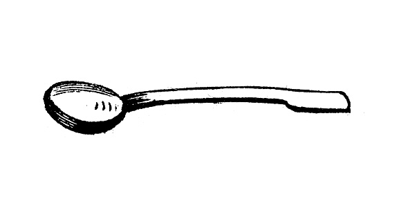 Antique engraving illustration: Ladle