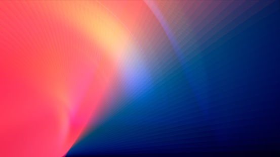 3d Render Abstract Softness Gradient illuminated Coral & Navy Blue Background, wavy swirl light